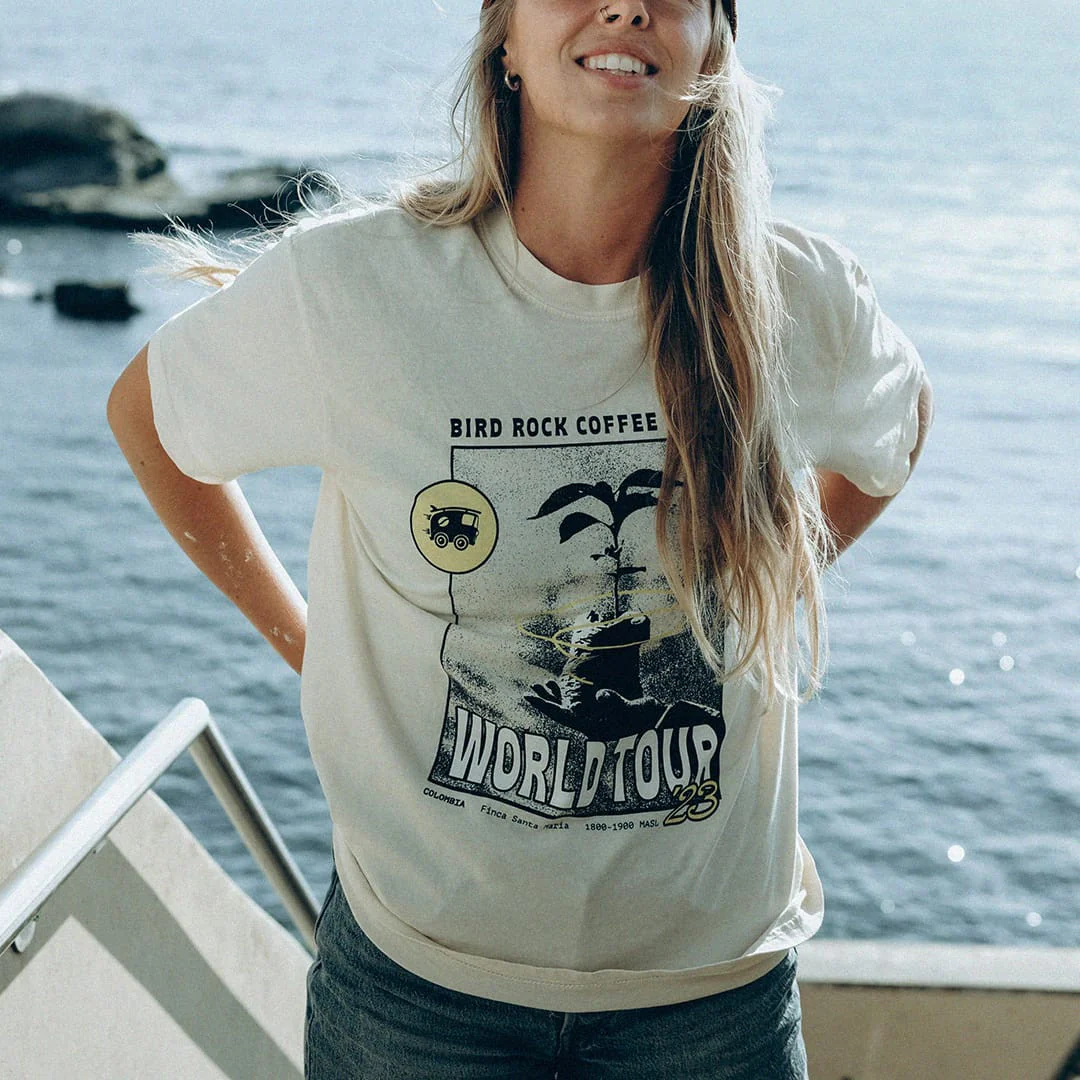 Vintage World Tour Tee: Tan - Image 5
