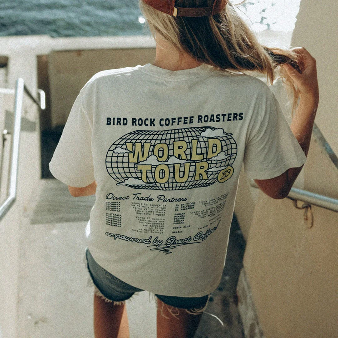 Vintage World Tour Tee: Tan - Image 6